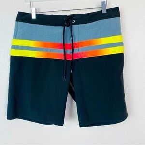 Billabong Platinum Jack Free Stone Performance Striped Board Shorts Size 36